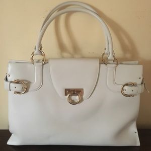 Salvatore Ferragamo White Satchel